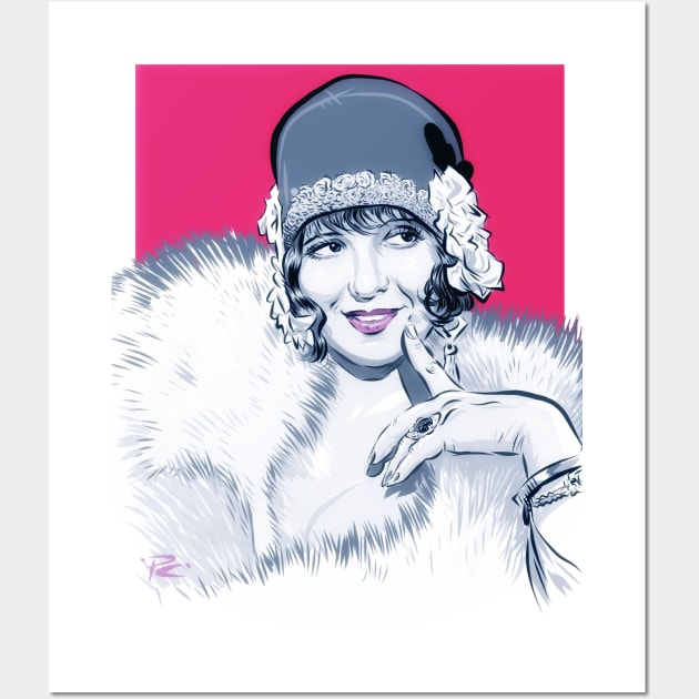 Clara Bow - An illustration by Paul Cemmick Wall Art by PLAYDIGITAL2020